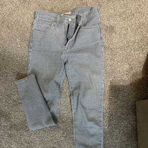 Madewell stripped high waisted jeans